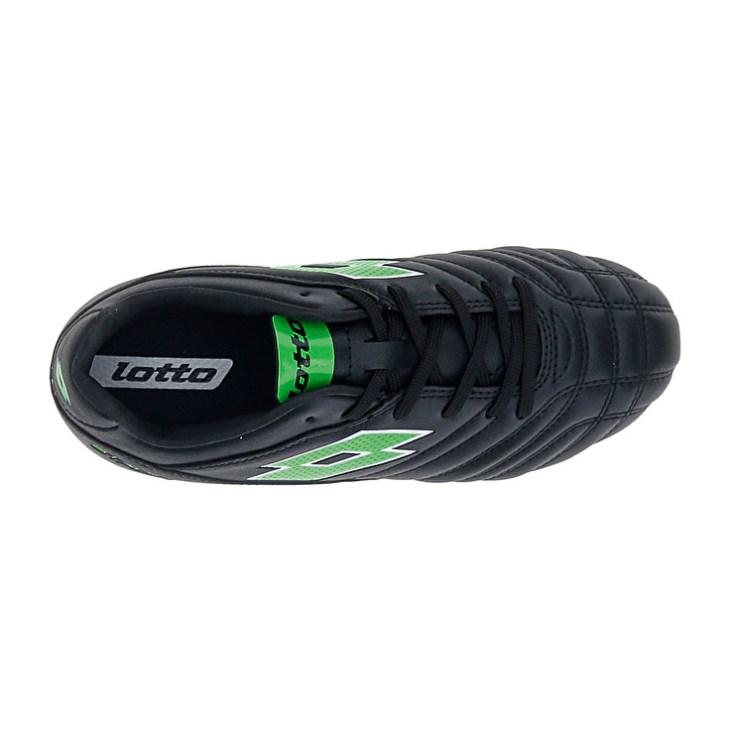 Botas de Futbol Lotto Stadio 705 FG JR Niños Negras Verde | AL548914S1