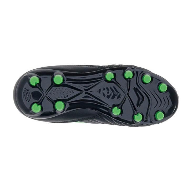 Botas de Futbol Lotto Stadio 705 FG JR Niños Negras Verde | AL548914S1