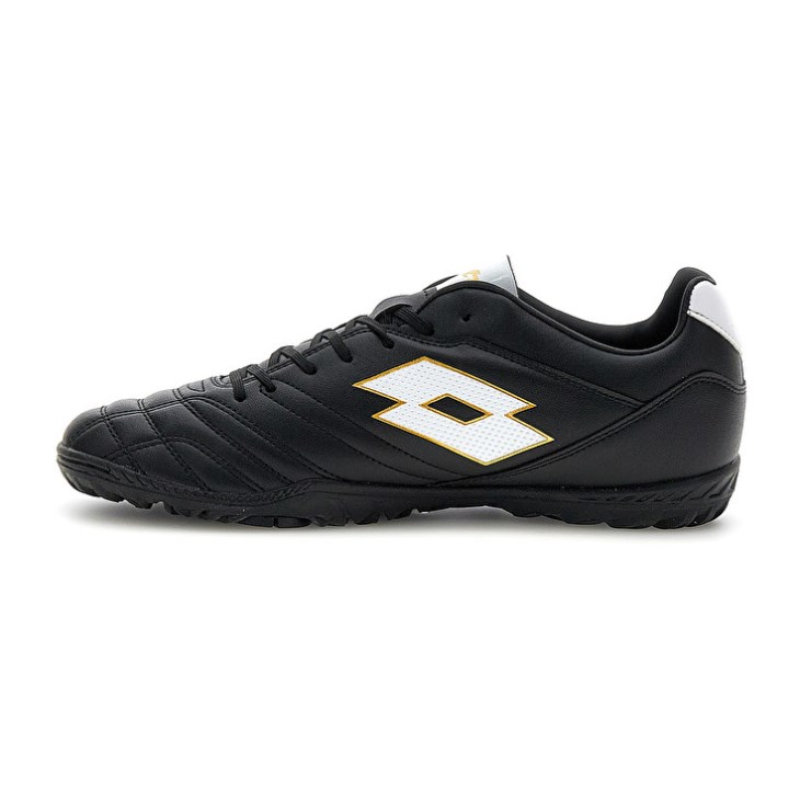Botas de Futbol Lotto Stadio 705 TF Hombre Negras Blancas | VH814551P8