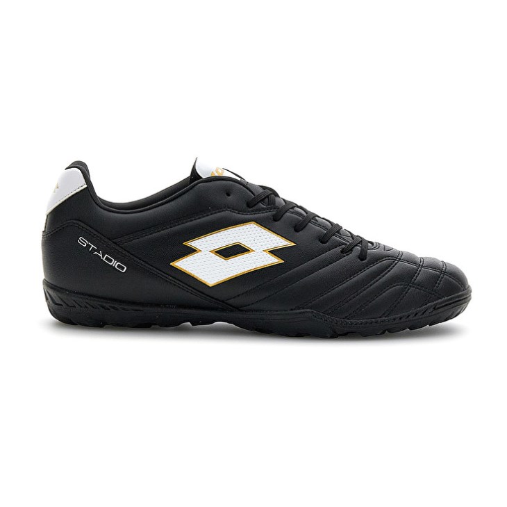 Botas de Futbol Lotto Stadio 705 TF Hombre Negras Blancas | VH814551P8