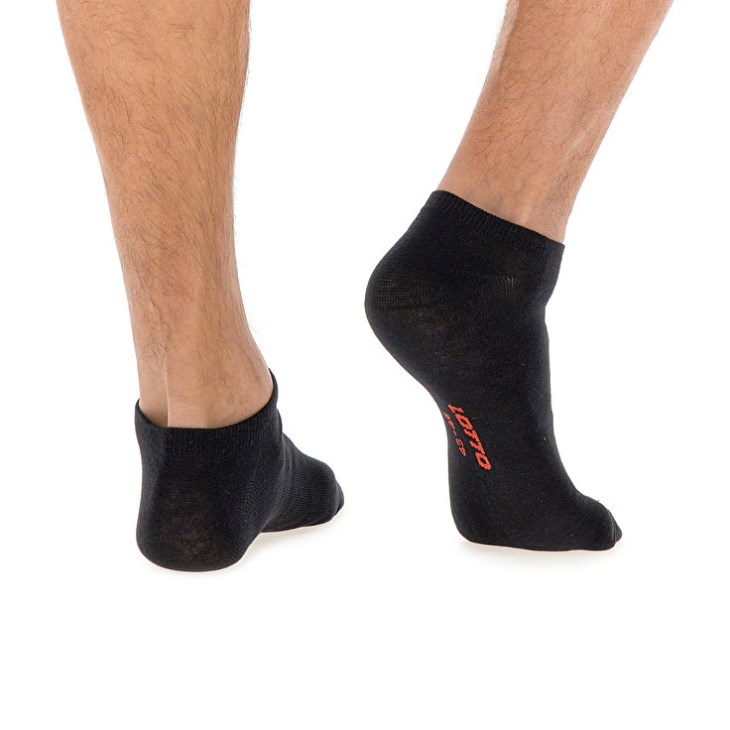 Calcetines Lotto Low Cut Pk3prs Negras | ST813531C5