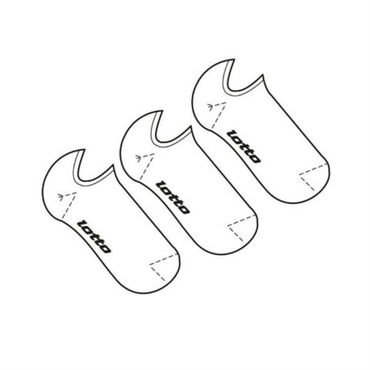 Calcetines Lotto No Show II Pk3 Blancas | RU902940E8