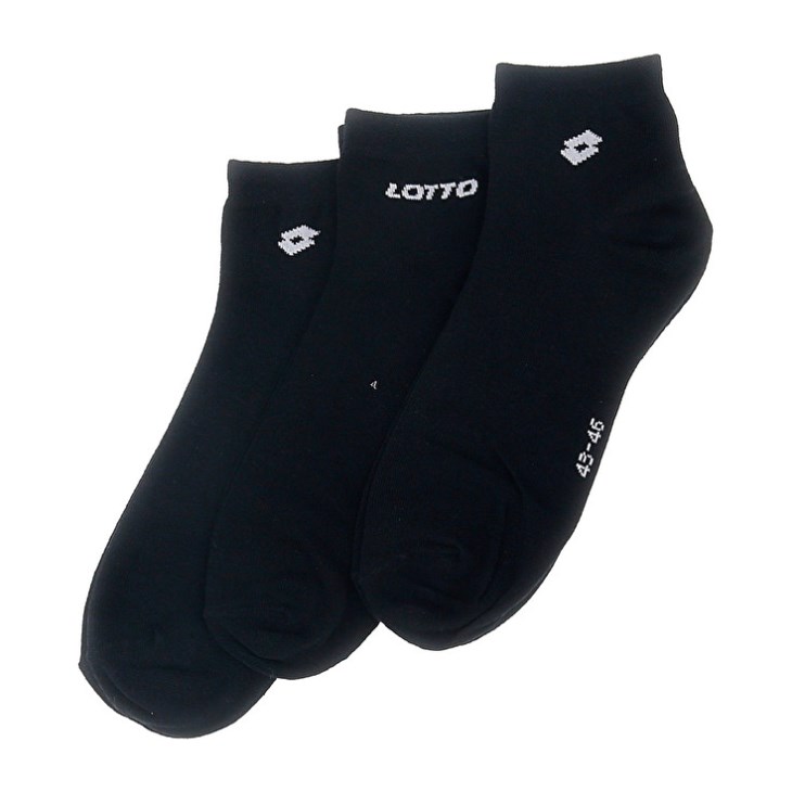 Calcetines Lotto Short Ankle II Pk3prs Sports Negras | SI173517M7