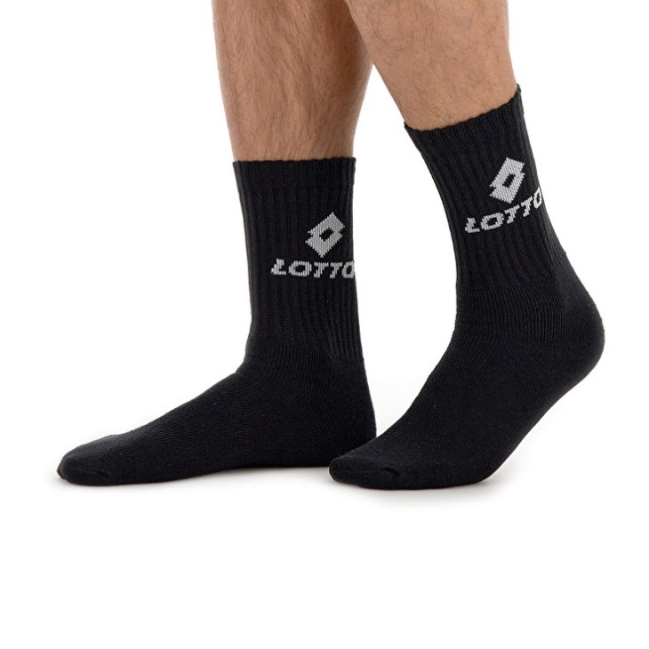 Calcetines Lotto Sports Quarter Pk3prs Negras | IE866096W6