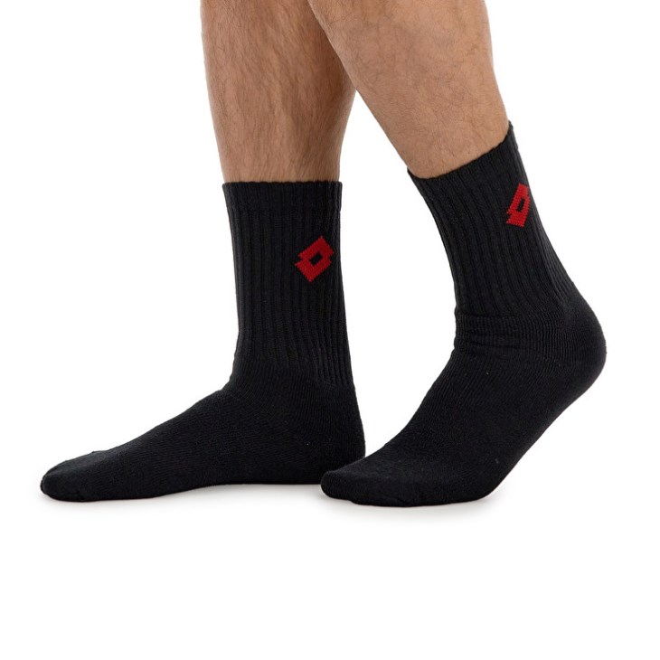 Calcetines Lotto Sports Quarter Pk3prs Negras | IE866096W6
