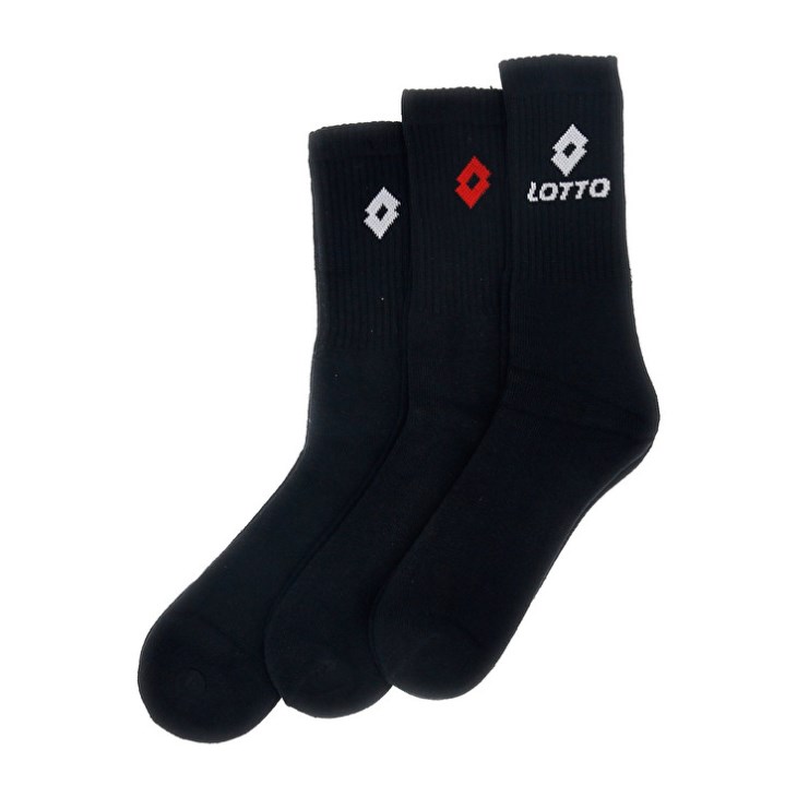 Calcetines Lotto Sports Quarter Pk3prs Negras | IE866096W6