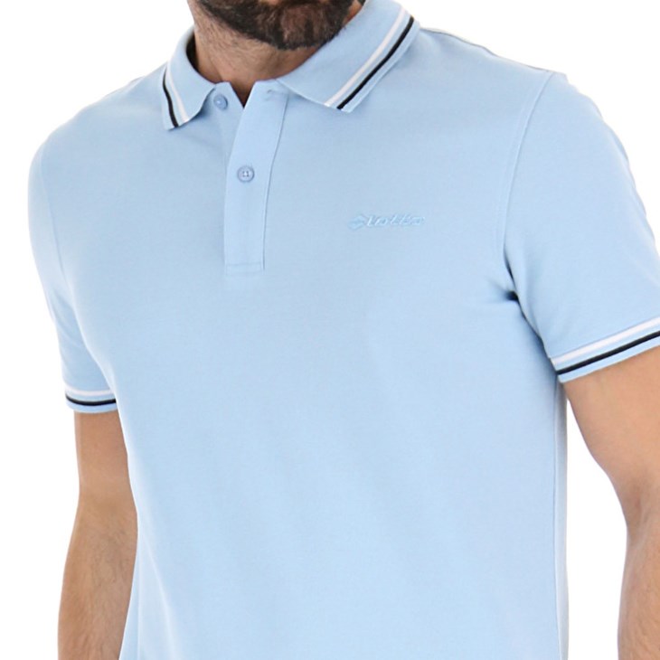 Camisa Polo Lotto Polo Classica Hombre Azules Blancas | ON982028T9