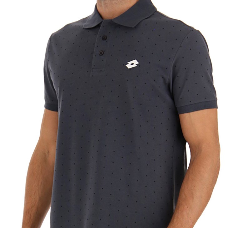 Camisa Polo Lotto Polo Elba II PQ Hombre Negras | CY022162Z3