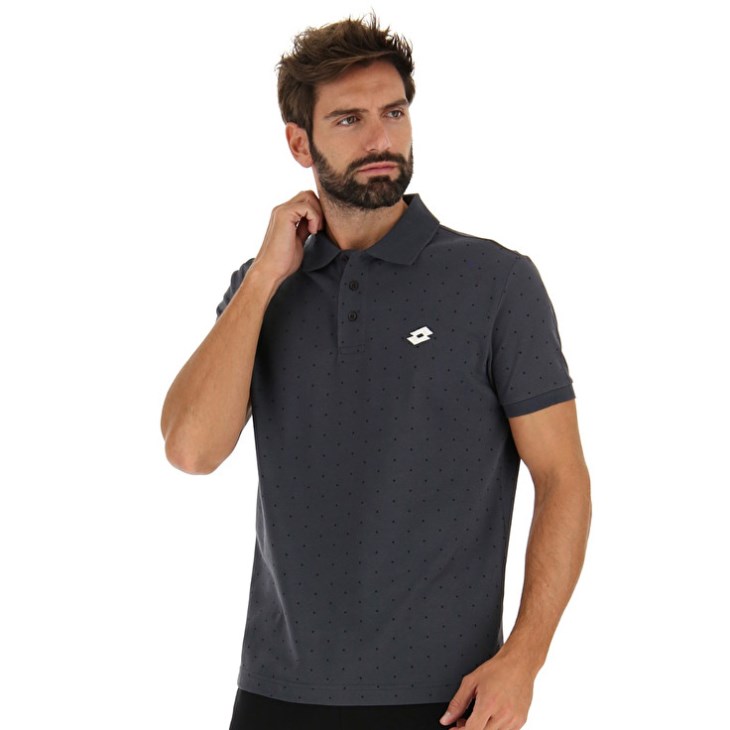 Camisa Polo Lotto Polo Elba II PQ Hombre Negras | CY022162Z3