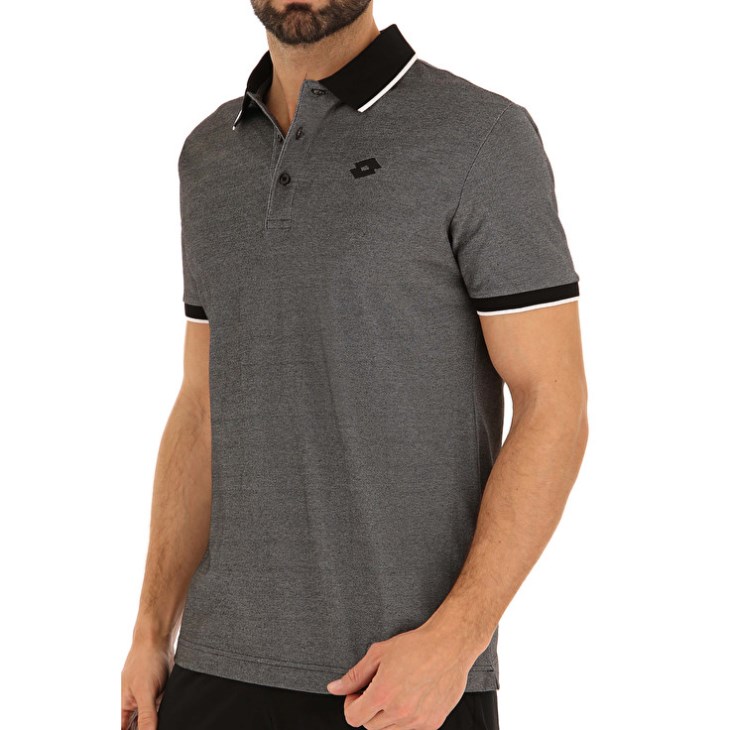 Camisa Polo Lotto Polo Firenze PQ Hombre Negras | QQ636643P8