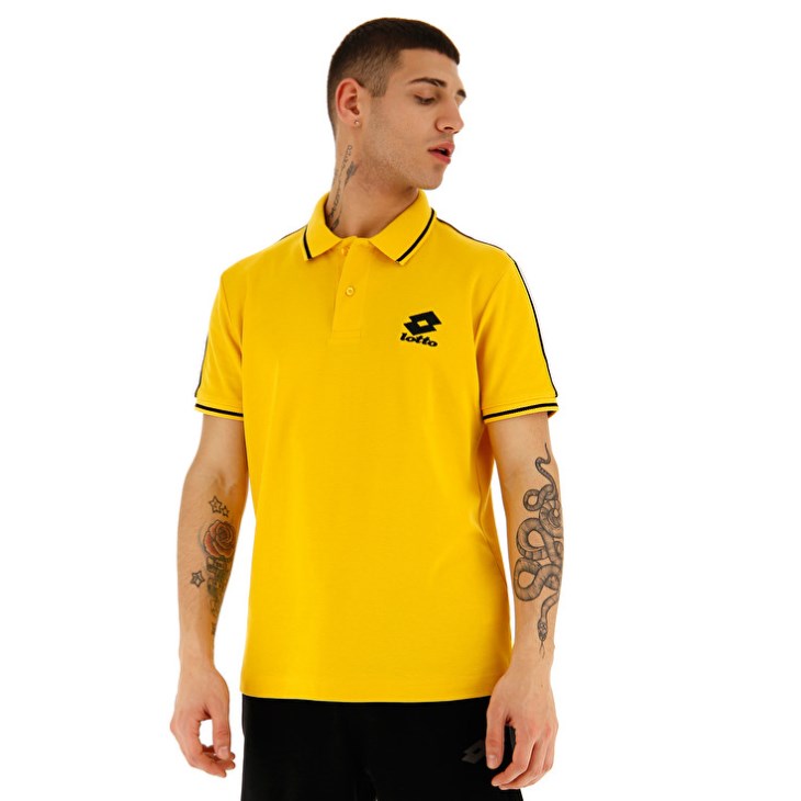 Camisa Polo Lotto Sports Lipari PQ Hombre Amarillo | IX214751P7