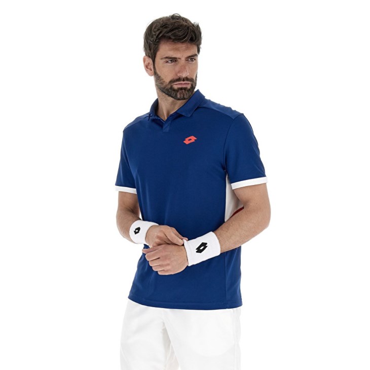 Camisa Polo Lotto Squadra III Hombre Azules | KO595899A3