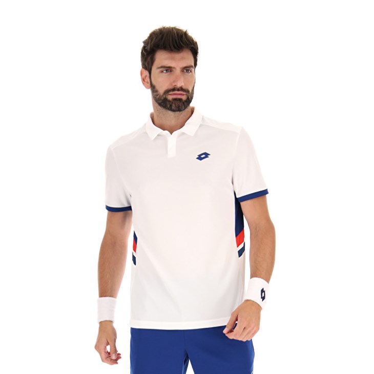 Camisa Polo Lotto Squadra III Hombre Blancas | TT767776V3