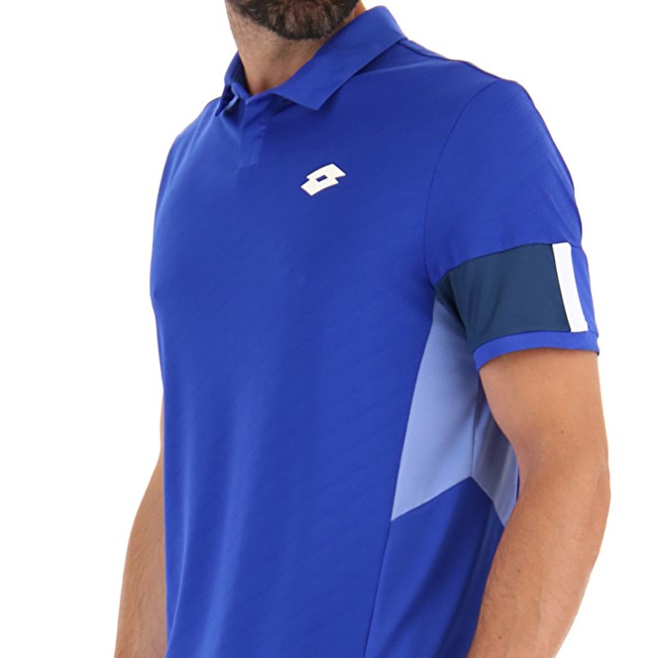 Camisa Polo Lotto Tech I D1 Hombre Azul Real Azules | XJ147774Q1