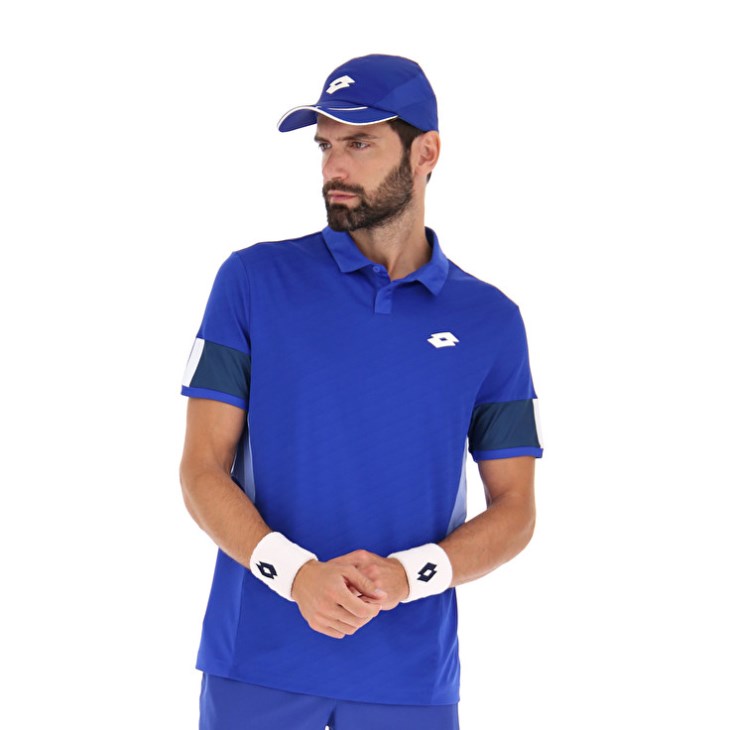 Camisa Polo Lotto Tech I D1 Hombre Azul Real Azules | XJ147774Q1