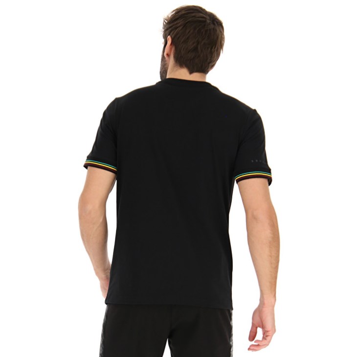 Camiseta Lotto Athletica Classic V Hombre Negras | FV934393R6