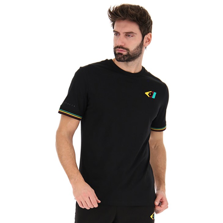Camiseta Lotto Athletica Classic V Hombre Negras | FV934393R6