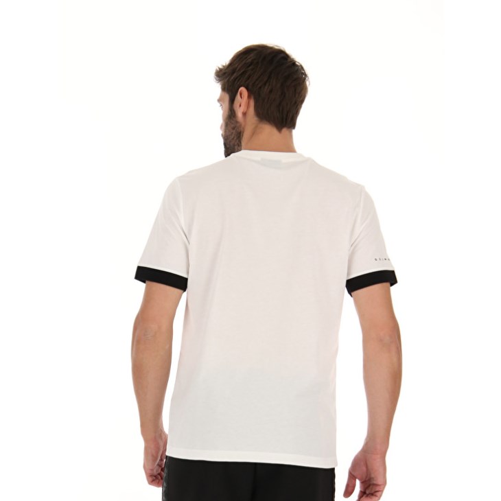 Camiseta Lotto Athletica Classic V Hombre Blancas | QQ422302N3