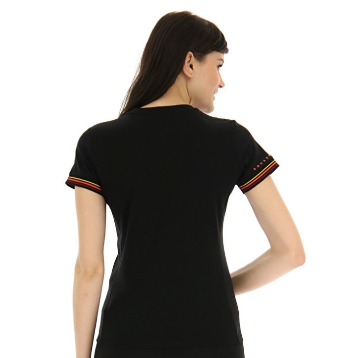 Camiseta Lotto Athletica Classic W V Mujer Negras | EW572367E9