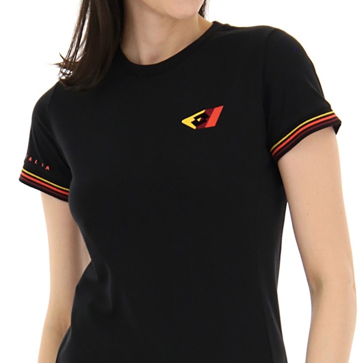 Camiseta Lotto Athletica Classic W V Mujer Negras | EW572367E9