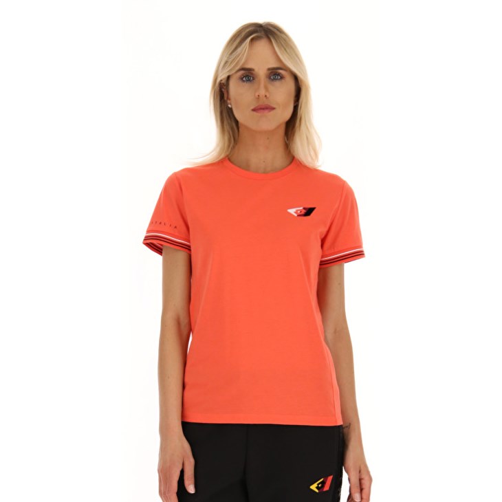 Camiseta Lotto Athletica Classic W V Mujer Coral | VY229442E9