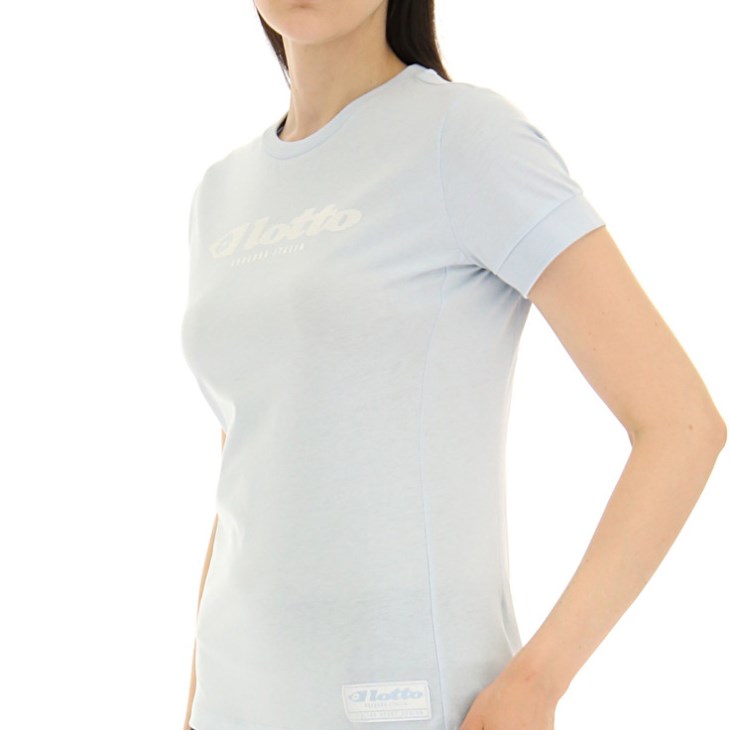 Camiseta Lotto Athletica Due W V Mujer Azules Claro | BS502540X0