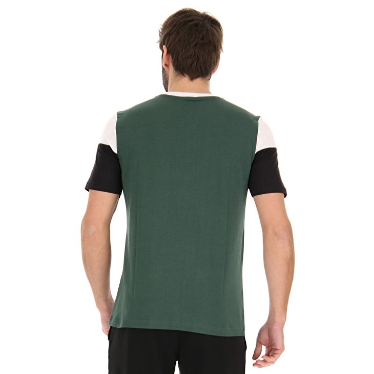Camiseta Lotto Athletica LG III BCK JS Hombre Verde Blancas Negras | QD121902C9