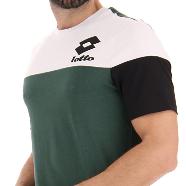 Camiseta Lotto Athletica LG III BCK JS Hombre Verde Blancas Negras | QD121902C9