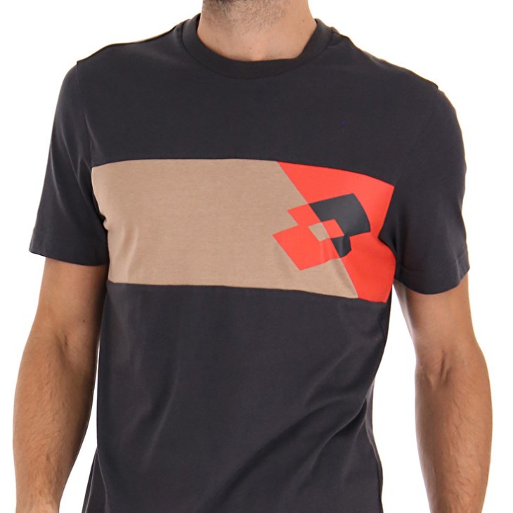 Camiseta Lotto Athletica Plus II Hombre Negras Marrones | AJ746224I9