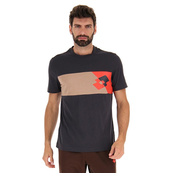 Camiseta Lotto Athletica Plus II Hombre Negras Marrones | AJ746224I9
