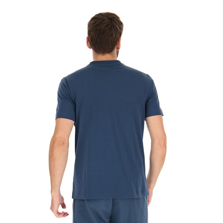 Camiseta Lotto Athletica Plus II Hombre Azules Oscuro Azules Coral | GX033473S9