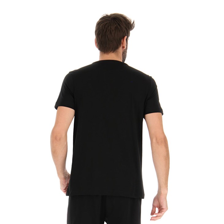 Camiseta Lotto Logo VIII 2 Hombre Negras | KY415801W9