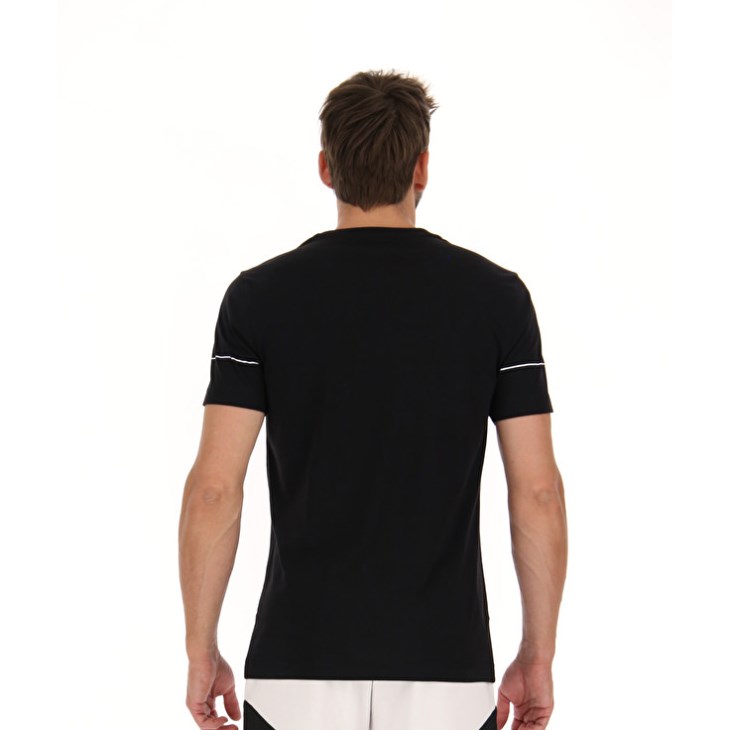 Camiseta Lotto Logo VII Sports Zip 2 Hombre Negras | XO191929C8