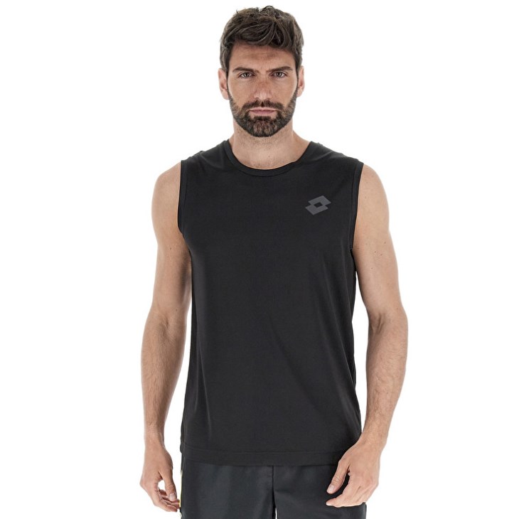Camiseta Lotto MSP SL II Hombre Negras | CE010761B6