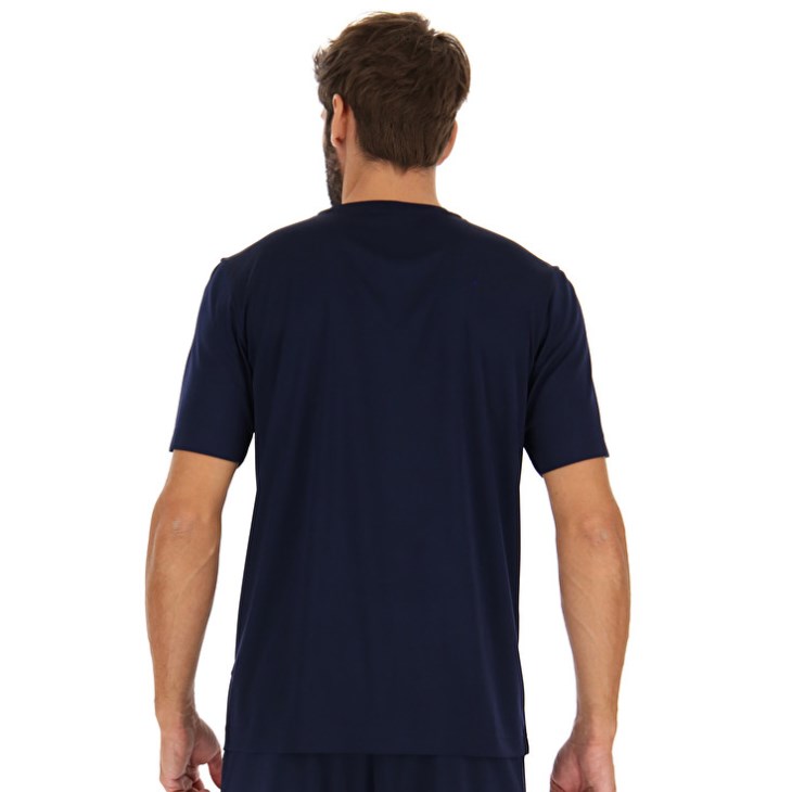 Camiseta Lotto MSP Sports Zip Hombre Azul Marino Azules | UO737763I7