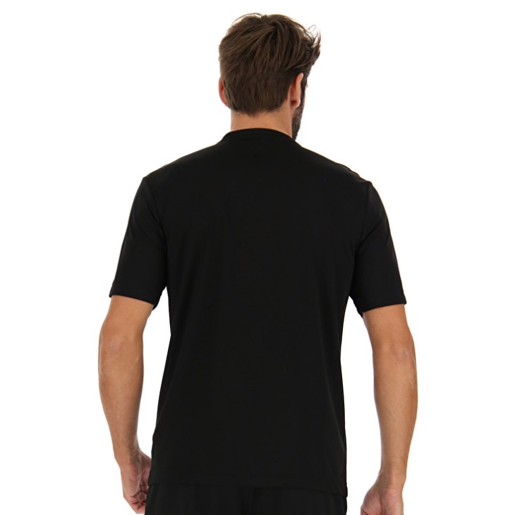 Camiseta Lotto MSP Sports Zip Hombre Negras | XP060546U8