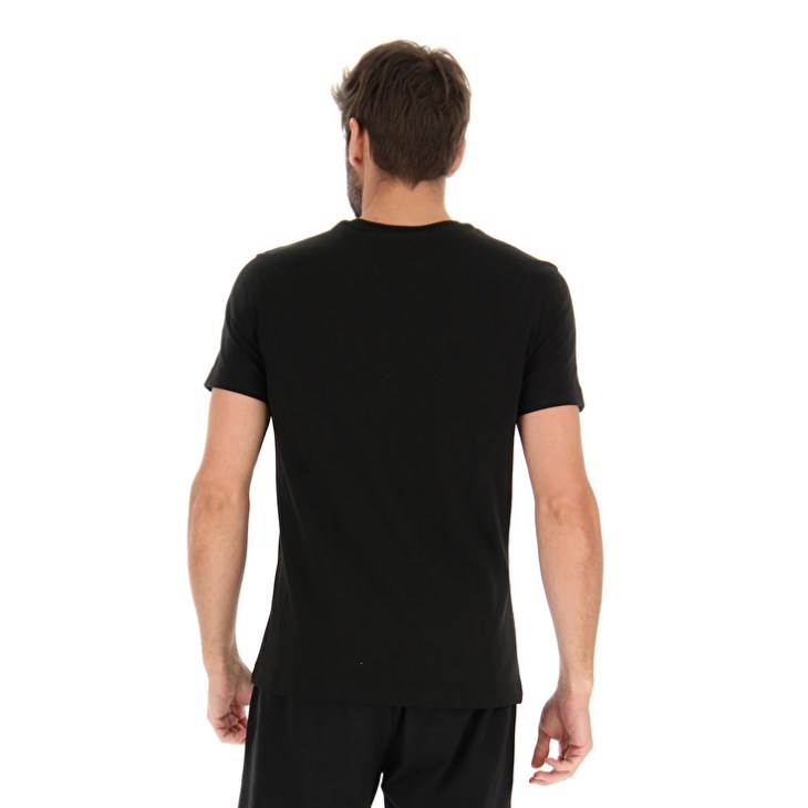 Camiseta Lotto Msc II Hombre Negras | QB463116Z4