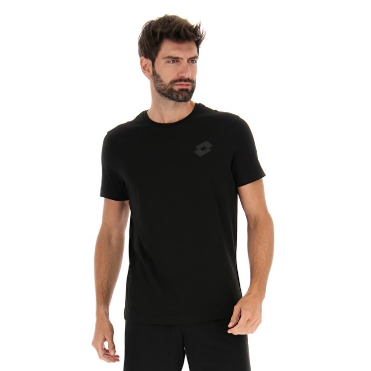 Camiseta Lotto Msc II Hombre Negras | QB463116Z4