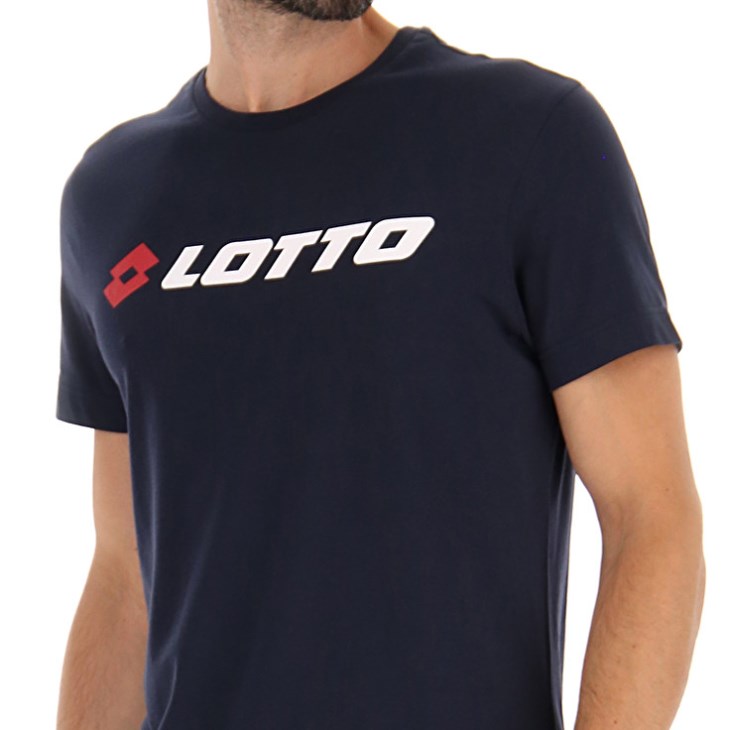 Camiseta Lotto Msc II Logo Hombre Azul Marino Azules | RU544784W6
