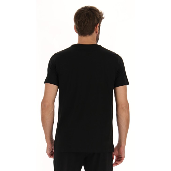 Camiseta Lotto Msc Sports Zip Hombre Negras | WN471467S7