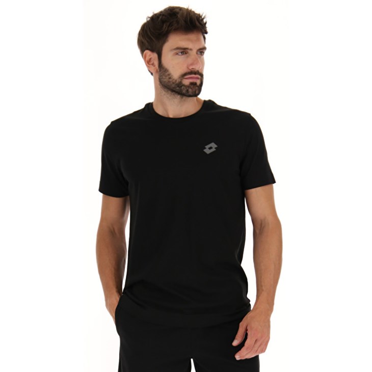 Camiseta Lotto Msc Sports Zip Hombre Negras | WN471467S7