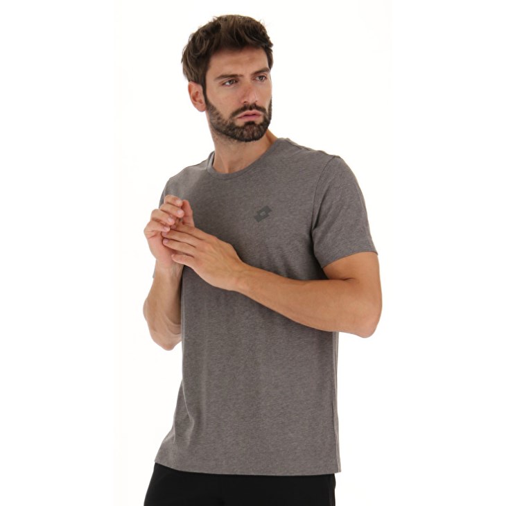 Camiseta Lotto Msc Sports Zip MEL Hombre Gris | PG960096Y0