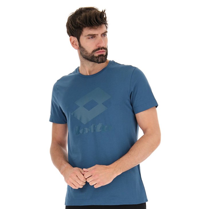 Camiseta Lotto Smart III Sports Zip Hombre Azules Coral | MD060596T4