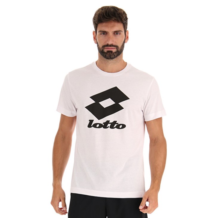 Camiseta Lotto Smart III Sports Zip Hombre Blancas | UF228782I7