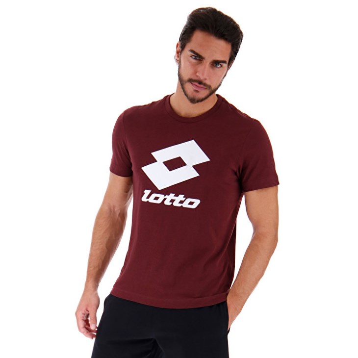 Camiseta Lotto Smart JS Hombre Rojas Oscuro | DD870607B6