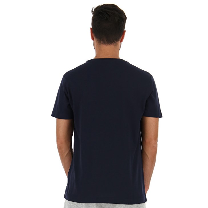 Camiseta Lotto Sports Zip BS JS Hombre Azul Marino Azules | ZF317041R8