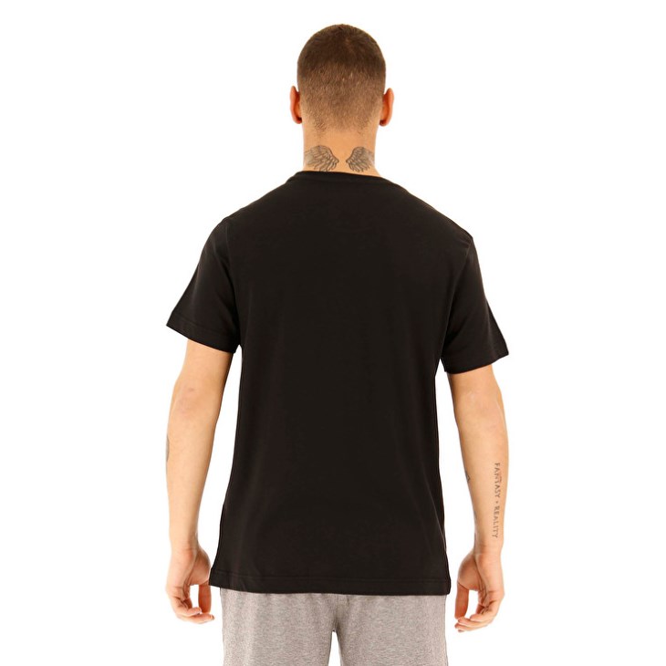 Camiseta Lotto Sports Zip BS JS Hombre Negras | NX055145O4