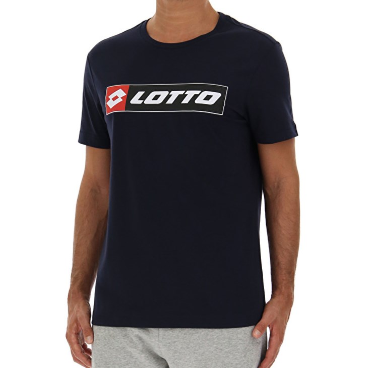 Camiseta Lotto Sports Zip Logo JS Hombre Azul Marino Azules | TX510071P1