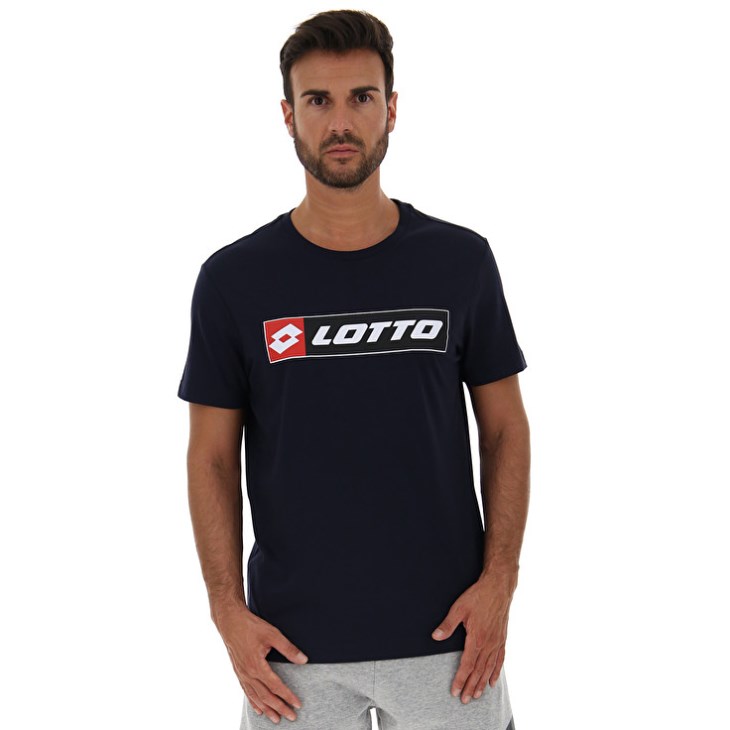 Camiseta Lotto Sports Zip Logo JS Hombre Azul Marino Azules | TX510071P1