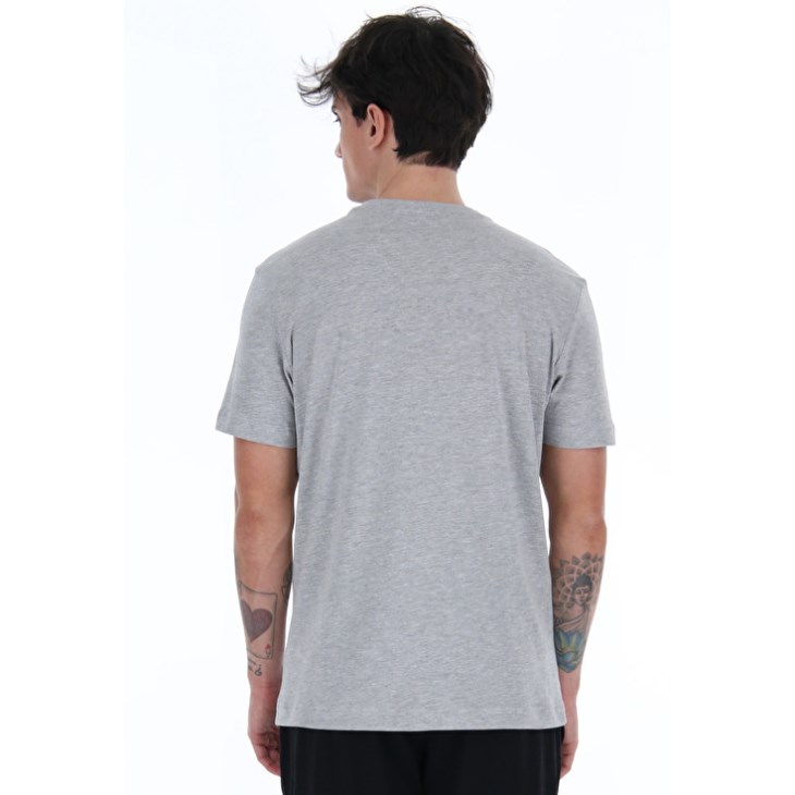 Camiseta Lotto Sports Zip Logo MEL JS Hombre Gris | VZ619221B4